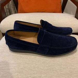 Men’s Vince Suede Loafer, Alan, Ocean. Size 12M US, EUR 46, UK 11
